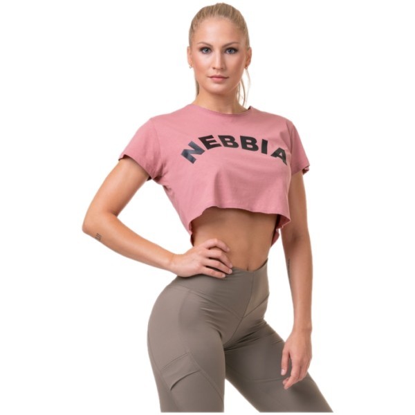 Дамска тениска NEBBIA Loose fit & crop top