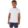 Детска бяла тениска за тенис ASICS